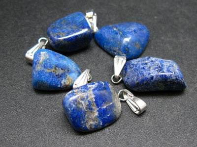 Lot of 5 Natural Lapis Lazuli Tumbled Pendant from Russia