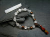 Selenite, Quartz & Tassel Genuine Bracelet ~ 7 Inches ~ 8mm Round Beads