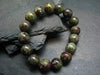 Dragon Bloodstone Genuine Bracelet ~ 7 Inches ~ 12mm Round Beads