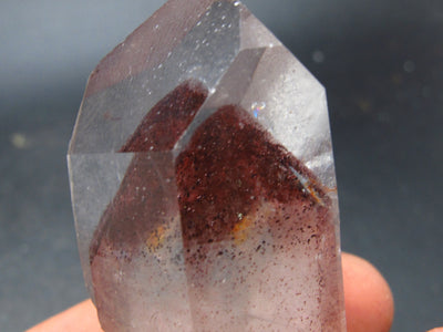 Phantom Hematite in Quartz Crystal From India - 2.3"