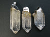 Pliny the Elder and Quartz!! Lot of Three Natural Clear Terminated Quartz Crystal Pendant from Brazil