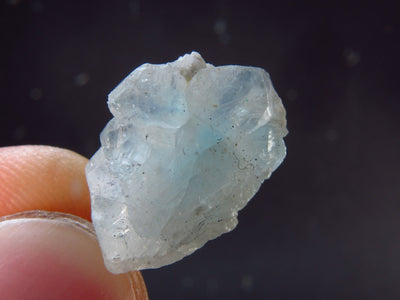 Rare Raw Blue Euclase Gem Crystal Silver Pendant from Brazil - 0.9" - 2.63 Grams