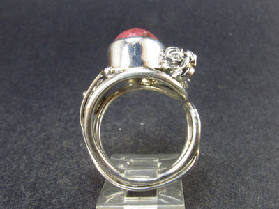 Rhodonite Silver Ring From Brazil - Size Adjustable - 11.7 Grams