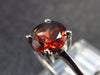 Natural Round Faceted Red Garnet Sterling Silver Ring - Size 5.25 - 1.17 Grams