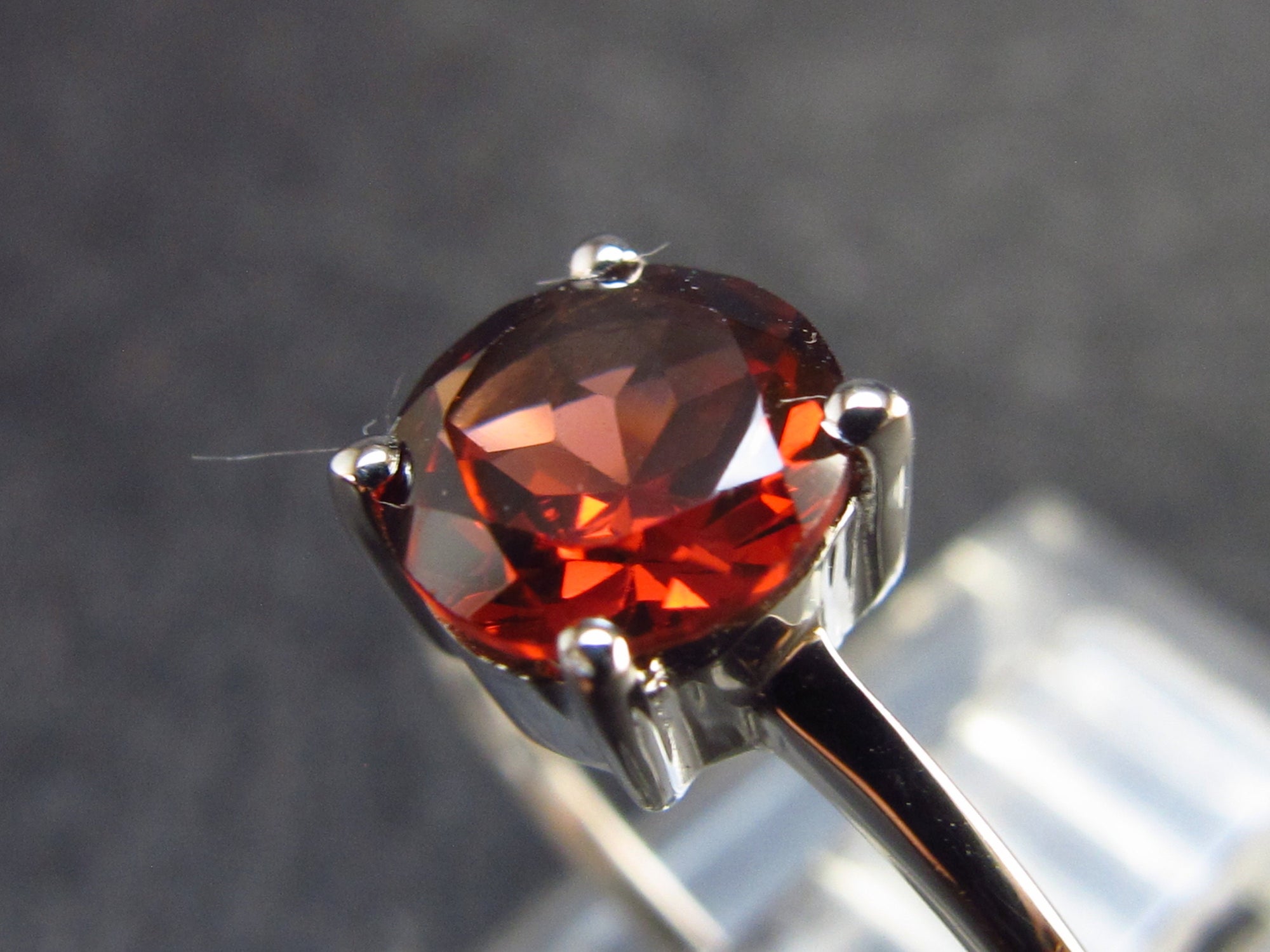 Round on sale garnet ring