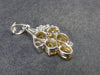 Stone of Success!! Genuine Intense Yellow Citrine Gem Sterling Silver Pendant From Brazil - 1.4" - 3.51 Grams