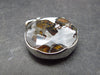 Rare Brahin Meteorite Slice With Olivine Pallasite Silver Pendant from Belarus - 1.2" - 7.76 Grams