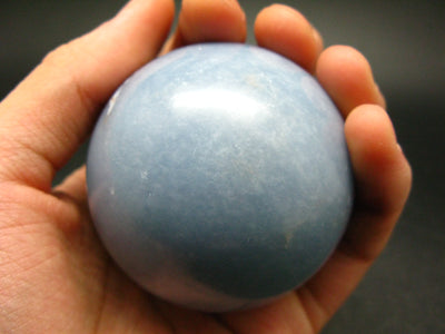 Fine Angelite Angellite Sphere Ball From Peru - 2.2"
