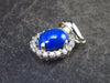 Lapis Lazuli Silver Pendant From Afghanistan - 0.8" - 1.60 Grams