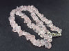 Symbol of Love and Beauty!! Lot of Three Natural Rose Quartz Crystal Free Form Bead Necklace from Brazil - 18" Each