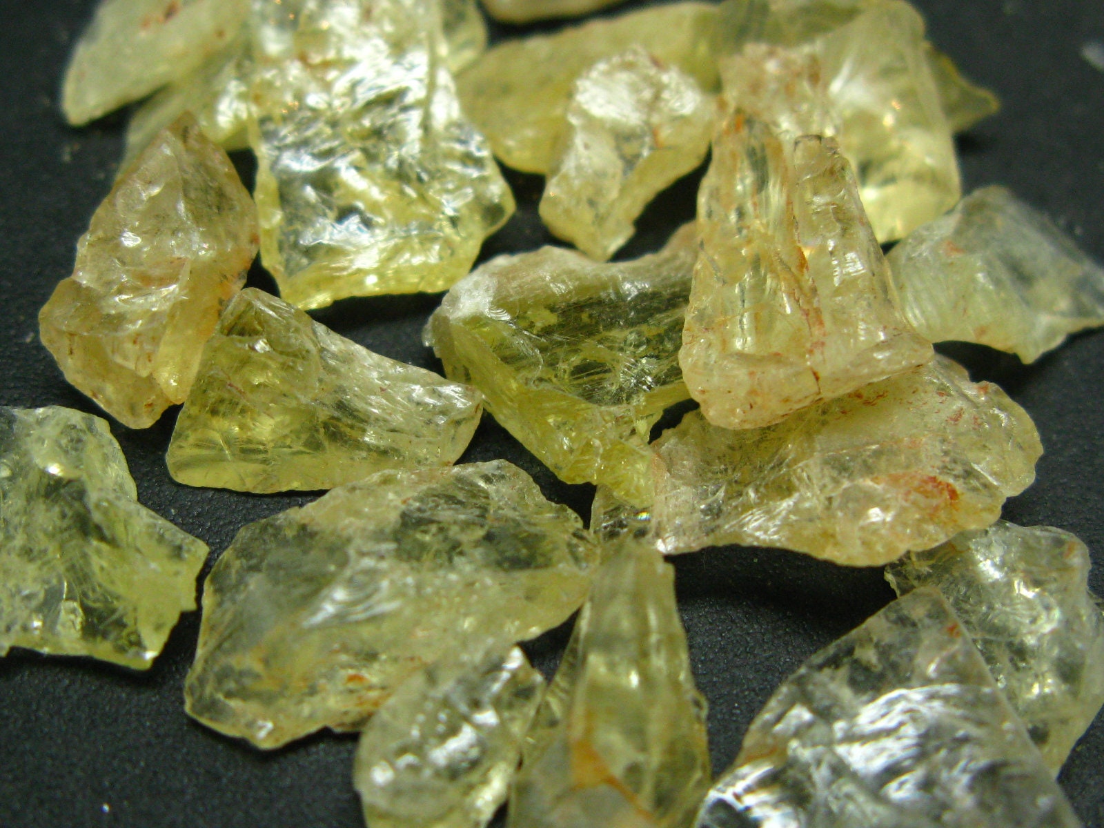 Lot of 25 Gem Agni Gold Danburite Crystals From Tanzania 45 Carats