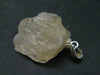 Clear Petalite Crystal Silver Pendant from Brazil - 1.1" - 3.5 Grams