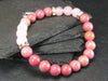 Rose Quartz & Rhodonite Genuine Bracelet ~ 7 Inches ~ 8mm Round Beads
