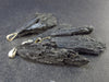 Lot of 5 Black Kyanite Crystal Pendants From Brazil