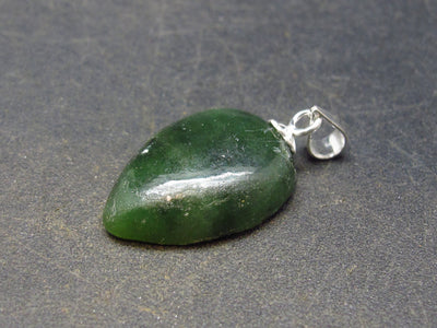 Nephrite Jade Cabochon Pendant From Canada - 0.9" - 2.0 Grams