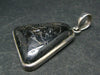 Very Rare Sterling Silver Nuumite Nuummite Pendant From Greenland - 1.5" - 8.58 Grams