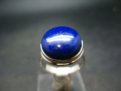 Lapis Lazuli Silver Ring From Afghanistan - 8.3 Grams - Size 11