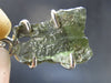 Raw Moldavite Tektite Silver Pendant from Czech Republic - 1.0" - 2.00 Grams