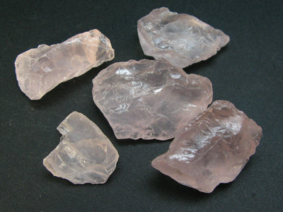 Symbol of Love and Beauty!! Lot of Five Gemmy Rough Rose Quartz From Madagascar
