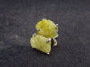 Rare Yellow Brucite Crystal Silver Earrings From Pakistan - 1.14 Grams