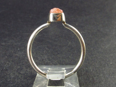 Raw Sunstone 925 Silver Ring From Tanzania - 1.9 Grams - Size 8.5