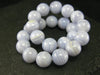 Blue Lace Agate Genuine Bracelet ~ 7 Inches ~ 8mm Round Beads