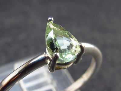 Cute Delicate Genuine Facetted Aquamarine Gem Sterling Silver Ring - Size 6.5 - 1.13 Grams