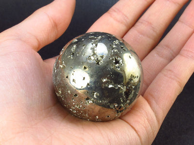 Pyrite Crystallized Sphere From Peru - 1.7" - 172 Grams