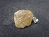 Golden Scapolite Silver Pendant From India - 0.8" - 2.64 Grams