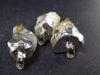 Set of 3 Natural Citrine Crystal Pendants From Brazil