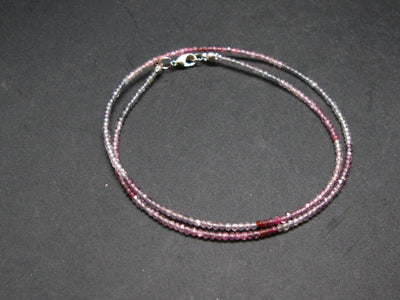 Lightweight Gem Sparkly Faceted Multi-Color Tiny 2mm Round Beads Necklace from Vietnam - 17.5"