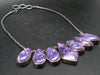 Lilac Stone!!! Stunning Silky Charoite AAA Quality Sterling Silver Necklace From Russia