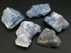 Lot of 5 Natural Blue Rough Calcite from Mexico