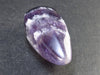 Large White Streaked Chevron Amethyst Pendant From Nigeria - 2.2"