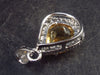 Stone of Success!! Genuine Intense Yellow Citrine Gem Sterling Silver Pendant From Brazil - 1.3" - 6.3 Grams