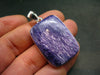 Rare High-Quality Charoite Pendant In SS From Russia - 1.8" - 12 Grams