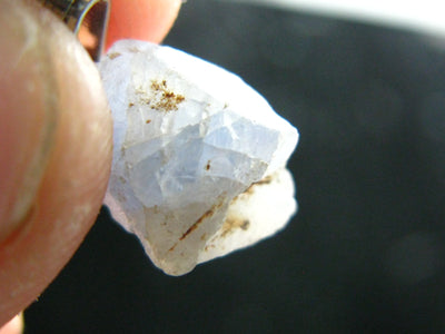 Gem Blue Sapphire Corundum Crystal Silver Pendant From Sri Lanka - 0.8" - 11 Carats