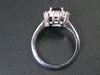 Natural Rectangular Faceted Red Garnet Rhodium Plated Sterling Silver Ring with CZ - Size 6