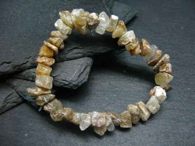 Rare Golden Herderite Crystal Bracelet from Brazil ~ 7 Inches ~ 10mm Crystal Beads