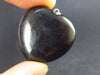 Genuine Black Shungite Heart Pendant From Russia - 1.2"