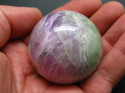 Large Multicolored Spodumene Kunzite Hiddenite Sphere Ball From Madagascar - 1.8"