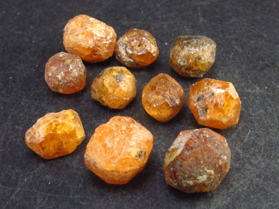 Lot of 10 Rare Spessartine Garnet Crystals From Tanzania - 12.9 Grams