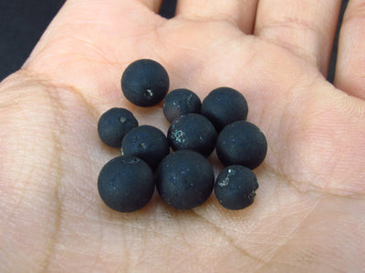 Lot of 10 Covelite Little Balls From Peru - 4.1 Grams