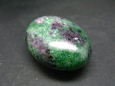 Ruby In Zoisite Tumbled Stone From Tanzania - 1.8" - 48.1 Grams