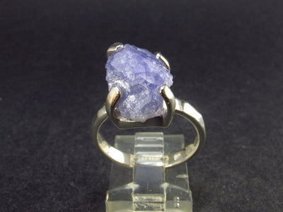 Rare Raw Hackmanite Silver Ring from Afghanistan - 5.2 Grams - Size 8.5