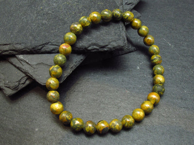 Orpiment Genuine Bracelet ~ 7 Inches ~ 6mm Round Beads