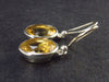Stone of Success!! Natural Faceted Golden Yellow Citrine 925 Sterling Silver Drop Earrings - 4.3 Grams