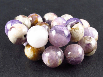 Rare Amethyst Quartz Bracelet From Brazil - 7" - 10mm Round Beads