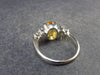 Stone of Success!! Natural Golden Yellow Citrine Sterling Silver Ring with CZ Size 4.5 - 2.61 Grams