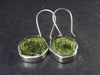 Natural Fabulous Asymmetrical Green Tourmaline Sterling Silver Earrings - 1.7" - 8.3 Grams